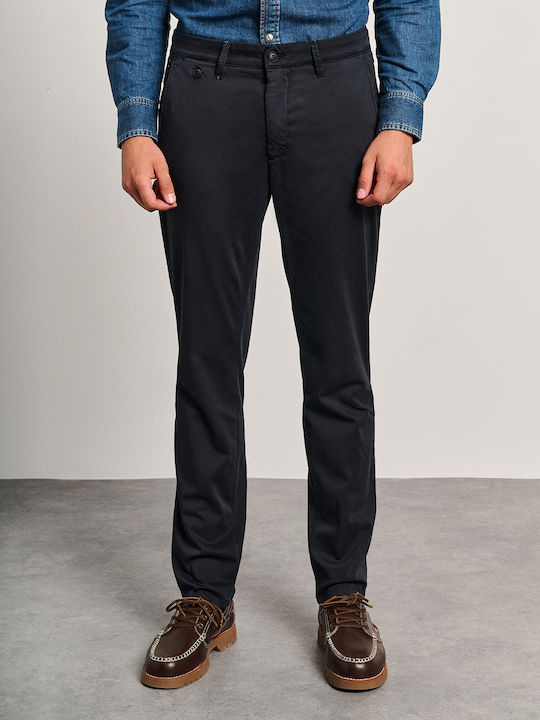 Culton Trousers Chino in Straight Line Black
