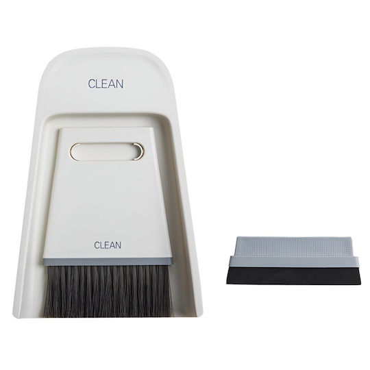 Set Mini Mătură Cu Fară Flippy Pentru Uz Casnic Două Perii Birou Bucătărie Acasă 19.5x13.8x3.6 Cm Gri