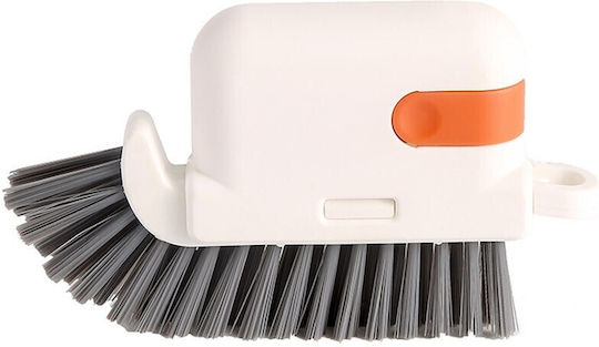 Flippy Perie De Curățare Multifuncțională 3 În 1 Pentru Bucătărie Vase Geamuri Cap Detasabil 9x15x2.5 Cm Portocaliu