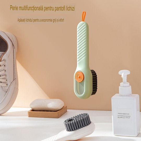 Perie Curățare Pantofi Recipient Detergent Flippy Perie Multifuncțională Pantofi Spălare Peri Moi Fără Deteriorare 17,3 X 4,5 X 6 Cm Culoare Verde