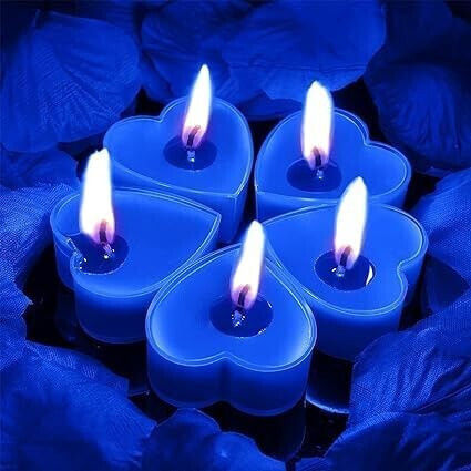 Teelichter Duftend in Blau Farbe (bis zu 4 Brennstunden ) 9cm