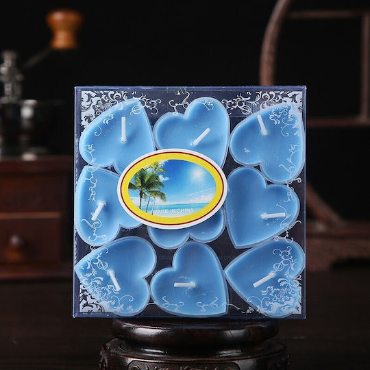Teelichter Duftend in Blau Farbe (bis zu 4 Brennstunden ) 9cm