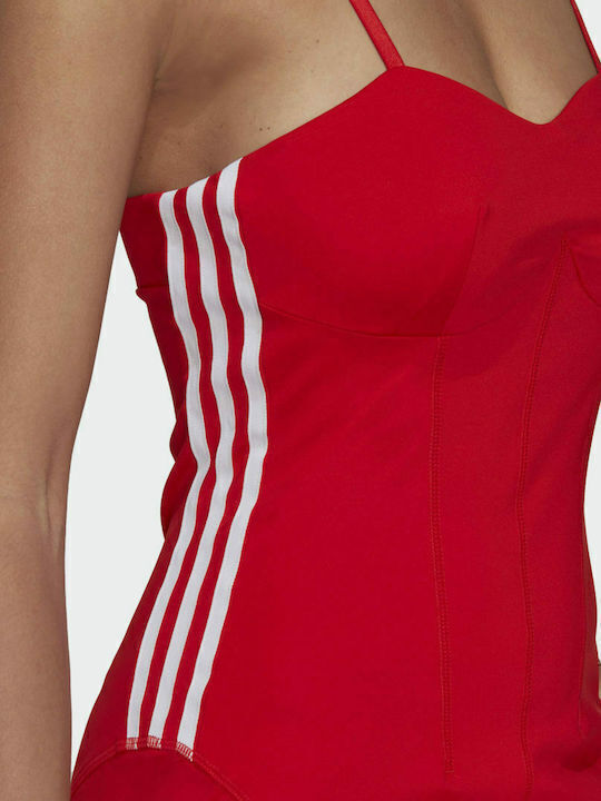 Corset Summer Mini Athletic Dress with Spaghetti Strap Vivid Red