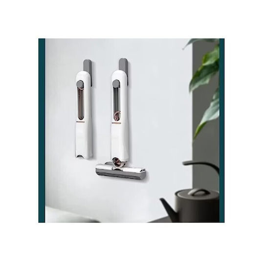 Flippy Hand Mop Sistem Mini-portabil Cu Stoarcere Manuală Dispozitiv De Curățare Absorbant Burete PVA 29,5 X 15,5 Cm 2 Rezerve Alb