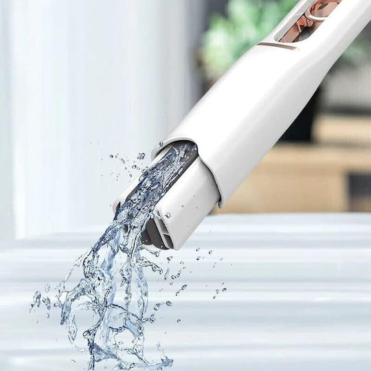 Flippy Hand Mop Sistem Mini-portabil de Stoarcere Manual Dispozitiv de Curățare Absorbant Burete PVA 29,5 x 15,5 cm 3 Rezerve Alb