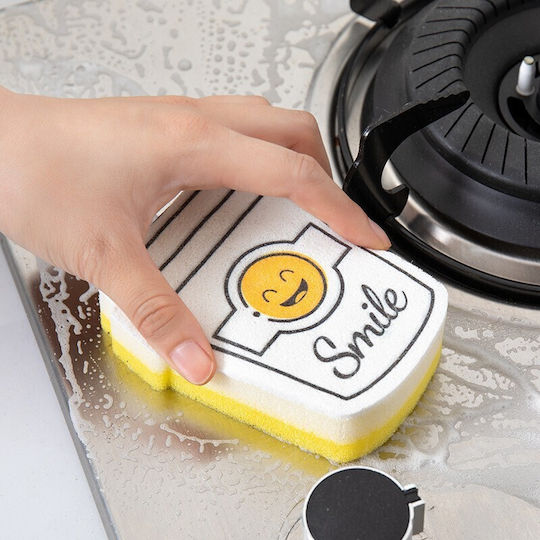 Set 4 Flippy Dish Sponges Funny Theme Model 2