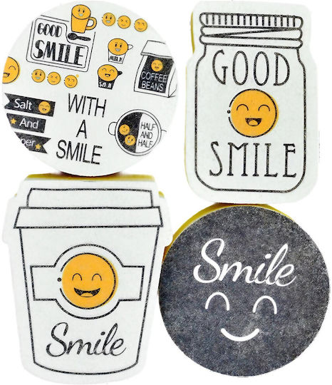 Set 4 Flippy Dish Sponges Funny Theme Model 2