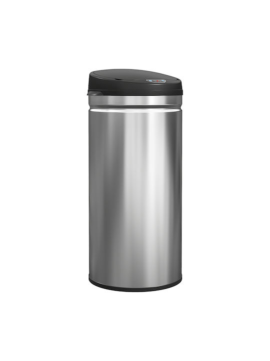 HomCom Waste Bin from Stainless Steel with Sensor Black 42lt