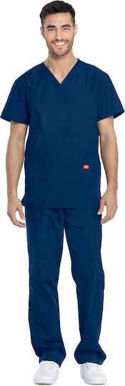 Dickies Unisex Σετ Ιατρικό Παντελόνι και Μπλούζα Navy Μπλε από Βαμβάκι και Πολυεστέρα