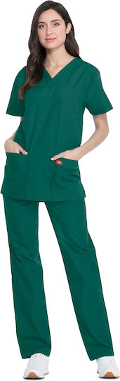 Dickies Unisex Green Pants & Blouse Set Cotton and Polyester