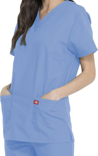 Dickies Unisex Σετ Ιατρικό Παντελόνι και Μπλούζα Γαλάζιο από Βαμβάκι και Πολυεστέρα