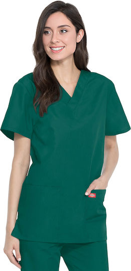 Dickies Unisex Green Pants & Blouse Set Cotton and Polyester