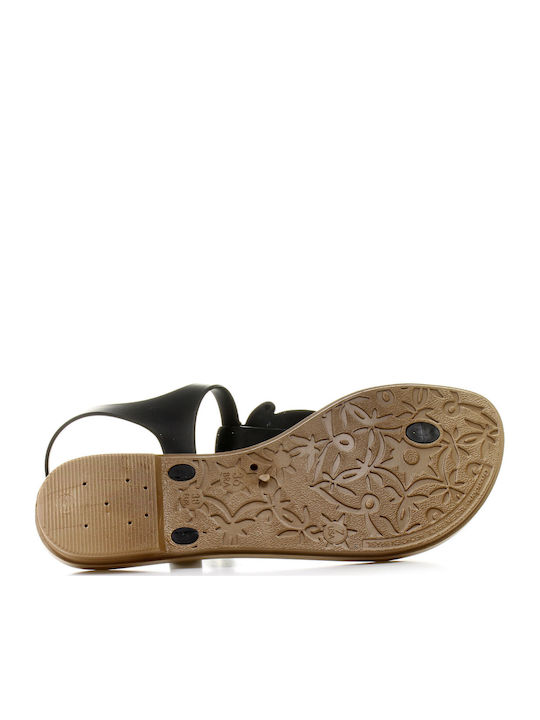 Flache Sandalen für Damen Anatomisch in Schwarz Farbe