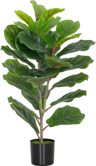 Homcom Τεχνητό Φυτό Ficus Lyrata Ύψους 80 Εκ Εσωτερικούς Χώρους Γλάστρα Διακόσμηση Σπίτι Γραφείο Πράσινο 83c-056v00gn