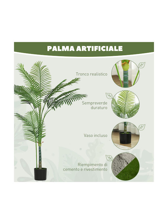 Homcom Artificial Areca Plant Tall 150 Cm Indoor Pot Decoration Home Office Green 83c-057v00gn