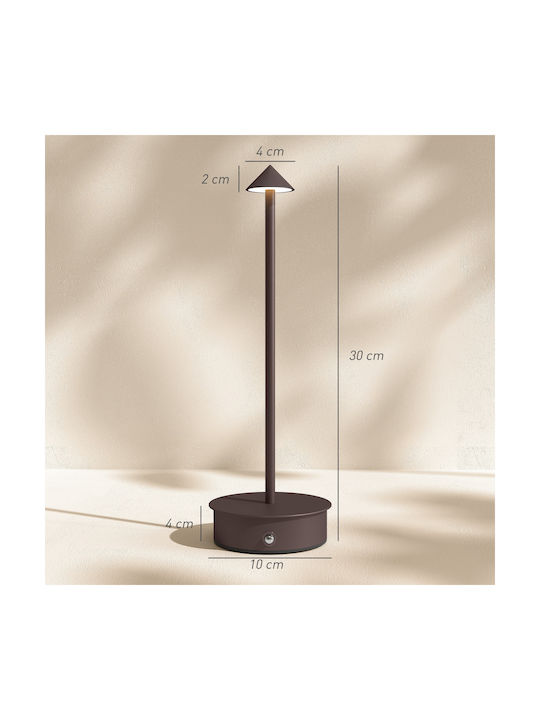HomCom Dekorative Lampe Braun