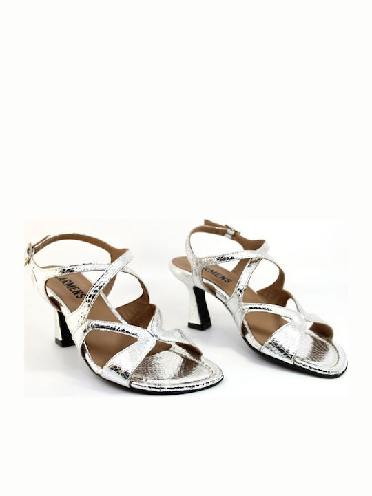 Leather Sandals Silver