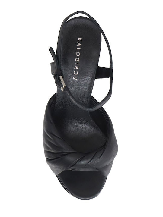 Leather Sandals Black