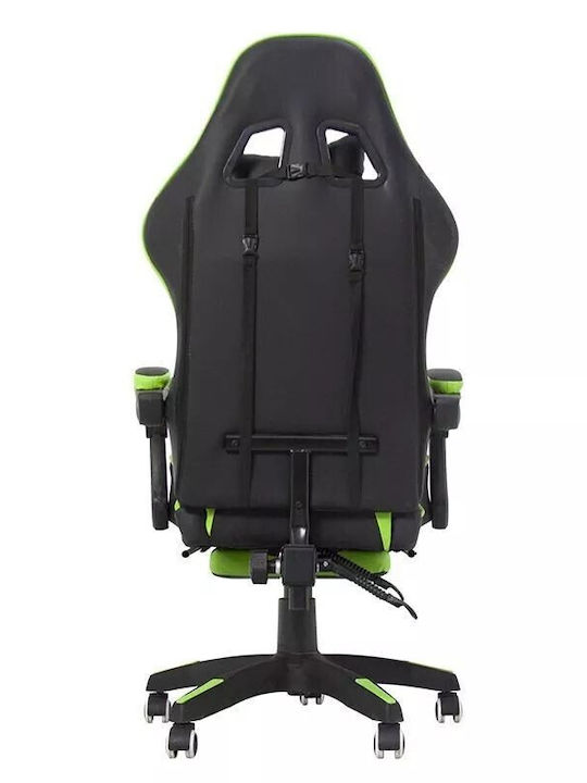 Gaming Stuhl mit Fußstütze Schwarz