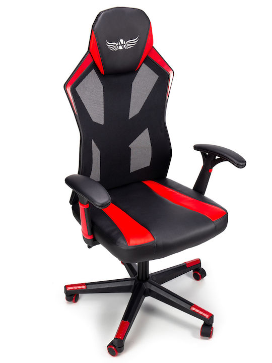 Scaun Gaming Din piele ecologică cu Brațe Reglabile Roșie