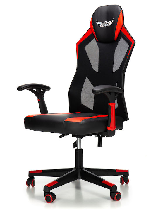 Scaun Gaming Din piele ecologică cu Brațe Reglabile Roșie