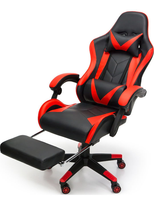 Gaming Chair with Footrest Red