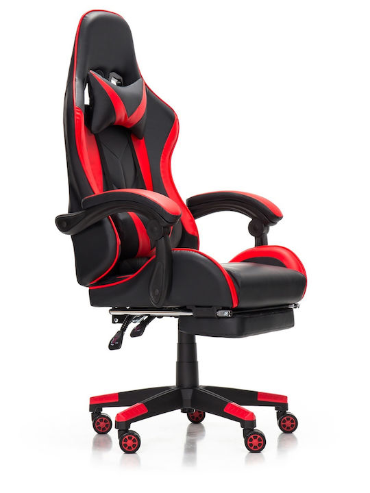 Gaming Chair with Footrest Red