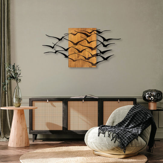 Homemarkt Διακοσμητικο Τοιχου Πουλια Hm4749-φυλλα Μεταλλου Μαυρα-ξυλο 140x3 Βάθος X70υεκ Homemarkt Διακοσμητικο Τοιχου Πουλια Hm4749-φυλλα Μεταλλου Μαυρα-ξυλο 140x3 Βάθος X70υεκ