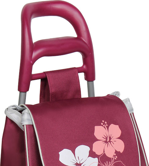 Shopping Trolley Burgundy 34x28x93cm