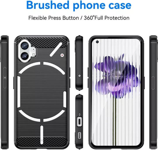 Back Cover Silicon Negru (Nothing Phone 1)