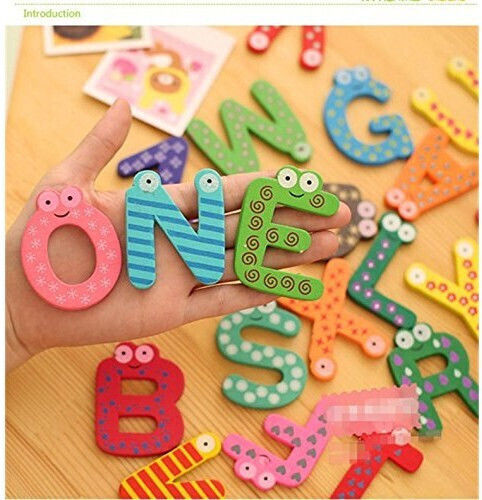 Set 26 Magnete Decorative Pentru Frigider Copii Flippy Alfabet A-z Model Figurine Amuzante Lemn Multicolor