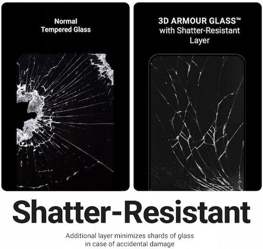 Crong 2.5D 0.33mm Tempered Glass Black for iPhone 17e / 16e / 14 / 13 / 13 Pro Mobile Screen Protectors