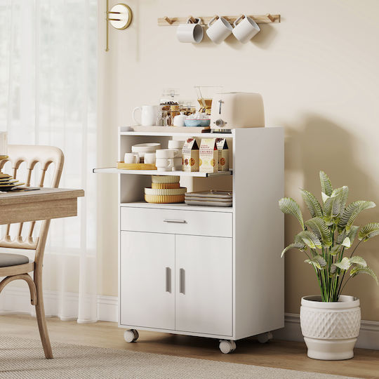 Kleiderschrank Büro mit Rollen White 59x40x92cm