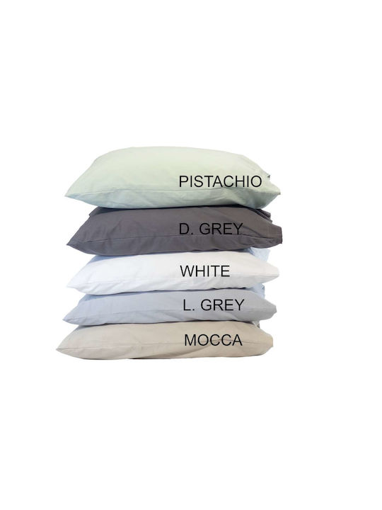 Espree Solid Pillowcase Set Light Grey 52x72cm.