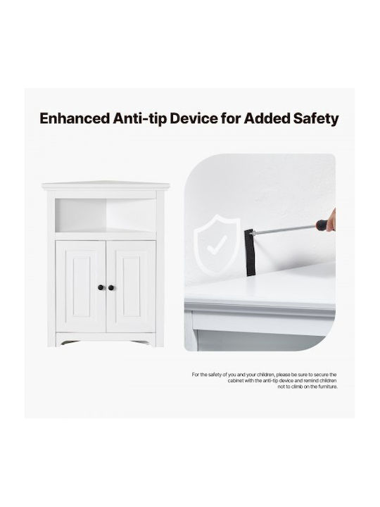 Entry Furniture with Wardrobe White 32x84x64cm