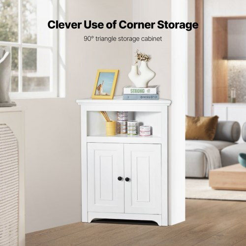 Entry Furniture with Wardrobe White 32x84x64cm