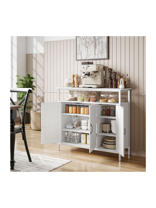 Sideboard made of Wood & Metal White 100x35x88cm