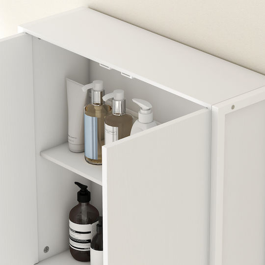 HomCom Floor Bathroom Column Cabinet for Laundry M64xB20xH180cm White