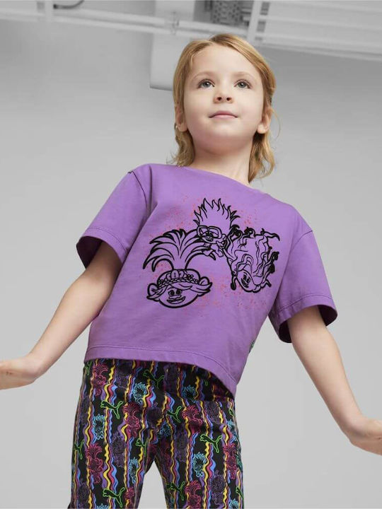 Παιδικό T-shirt Μωβ Graphic