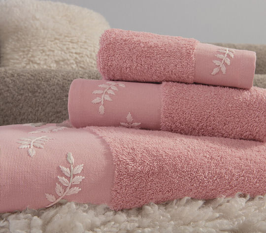 Nef-Nef Homeware Комплект Хавлиени Кърпи 3 Бр Amaranda Розови Тегло 500гр/м²