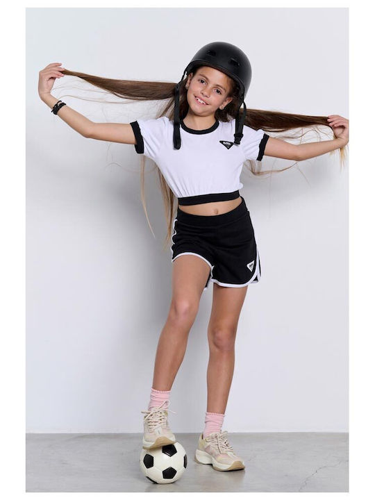 Παιδικό Crop Top Κοντομάνικο Λευκό