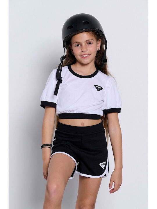 Παιδικό Crop Top Κοντομάνικο Λευκό