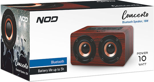 NOD Concerto BTS-300 Bluetooth Speaker 10W with Radio and Battery Life up to 5 hours coffee