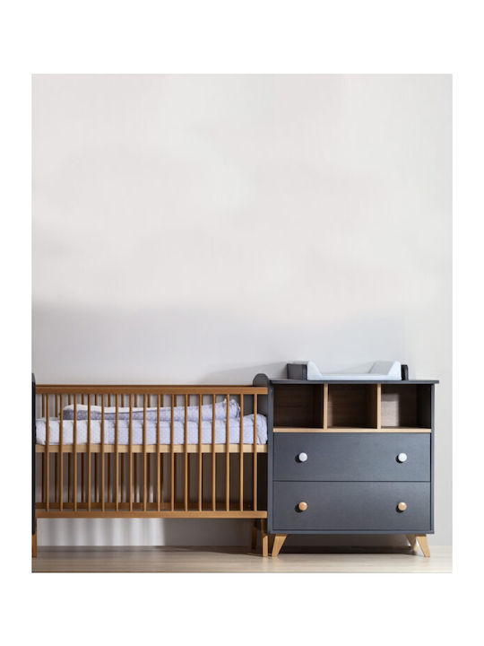 Colette Baby Changing Table-Dresser Gray 86x48x92cm 999091707484