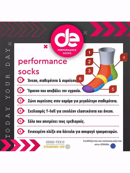 Desocks Running Κάλτσες Λευκές 1 Ζεύγος