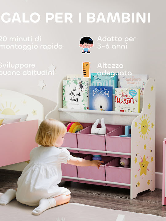 Aiyaplay Toy Storage System made of Wood Pink 63x30x71cm 1pcs