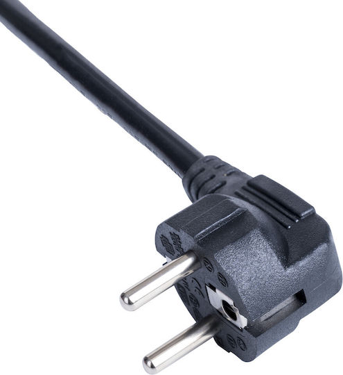 Akyga Schuko - IEC C5 Cable 3m Μαύρο AK-NB-10A