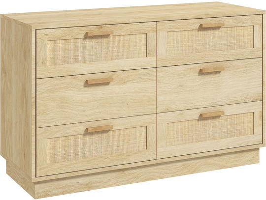 Συρταριέρα Κρεβατοκάμαρας mit 6 Schubladen Oak 110x40x69cm