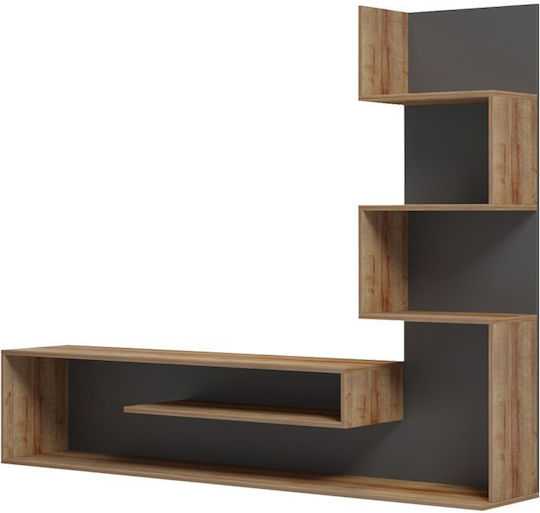 Телевизионни Мебели Cazenda Oak Сив М160xД29xВ126см