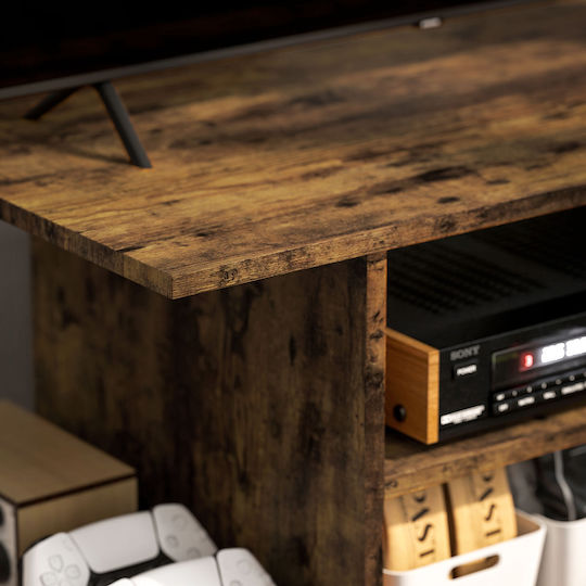 TV Stand with Wheels Rusty Brown L80xD40xH40cm